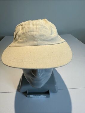 Cream Canvas 5-Panel Cap